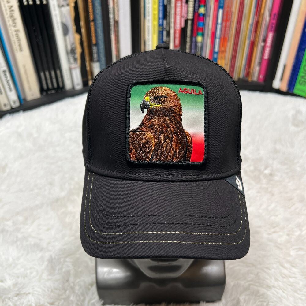 GOORIN BROS AGUILA MEXICO HAT / TRUCKER HAT BLACK LIMITED EDITION